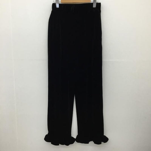ローリーズファーム LOWRYS FARM パンツ スラックス LF523058AD ベロアパンツ FREE 無地 黒 / ブラック /  レディース USED 古着 中古 10142028