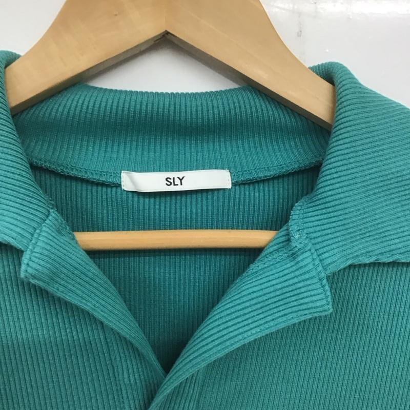 スライ SLY ワンピース ミニスカート 030FSL83-6400 COLLARED MINI ワンピース 1 無地 緑 / グリーン /  レディース USED 古着 中古 10140061