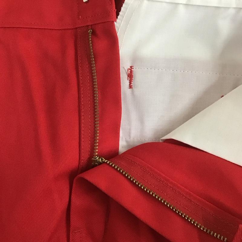 ディッキーズ Dickies パンツ ワークパンツ、ペインターパンツ 85283 ダブルニー ワークパンツ ルーズパンツ ワイドパンツ 32インチ ロゴ、文字 赤 / レッド /  メンズ USED 古着 中古 10107098