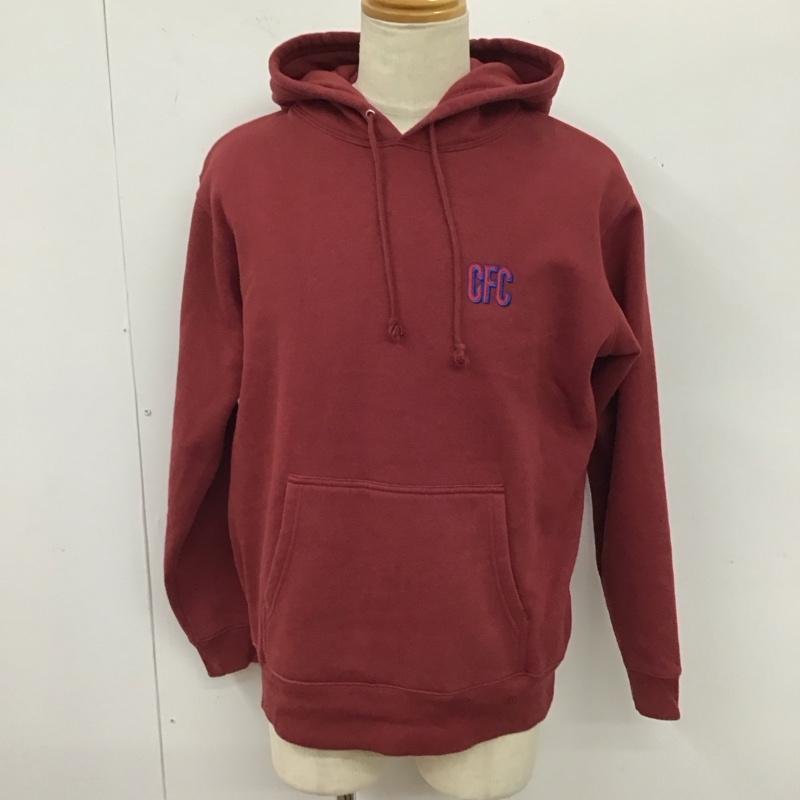 カオス フィッシング クラブ Chaos Fishing Club パーカー 長袖 プルオーバー スウェット 裏起毛 フーディー M ロゴ、文字 えんじ / ワインレッド /  メンズ USED 古着 中古 10123515