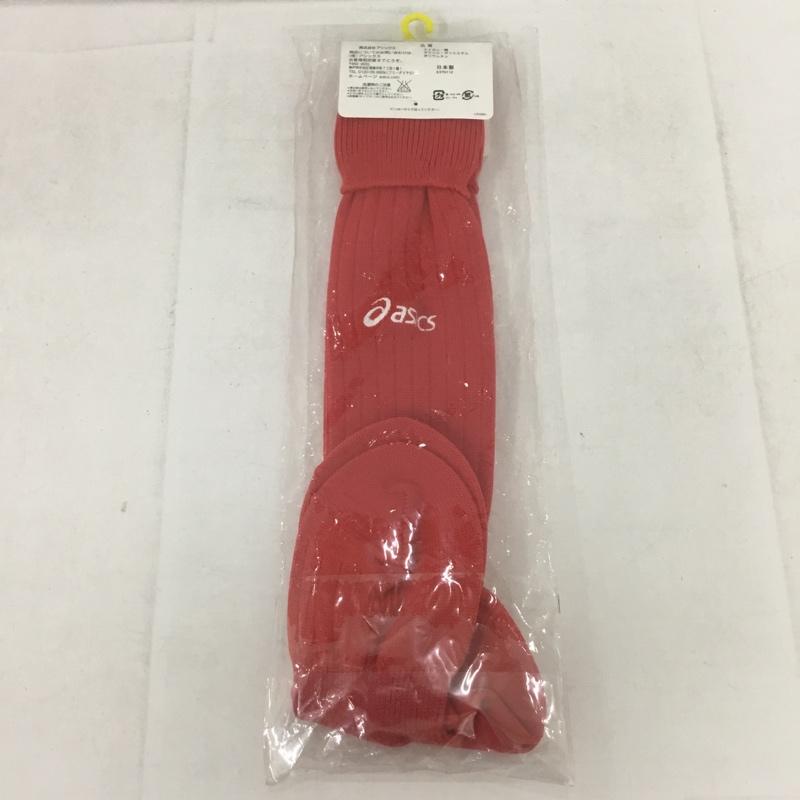アシックス ASICS ファッション小物 ファッション小物 XSS028 ストッキング ジュニア サッカー 22cm ロゴ、文字 赤 / レッド /  ボーイズ USED 古着 中古 10132152