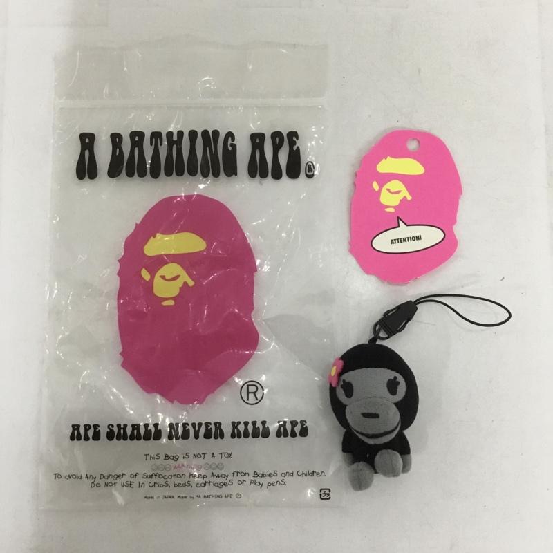 アベイシングエイプ A BATHING APE ファッション小物 ファッション小物 ベイビーマイロ ストラップ モバイルクリーナー キャラクター 黒 / ブラック /  メンズ USED 古着 中古 10139088