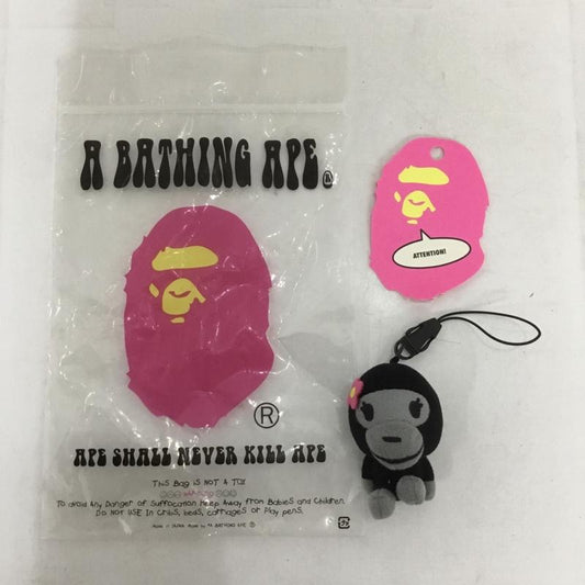 アベイシングエイプ A BATHING APE ファッション小物 ファッション小物 ベイビーマイロ ストラップ モバイルクリーナー キャラクター 黒 / ブラック /  メンズ USED 古着 中古 10139088
