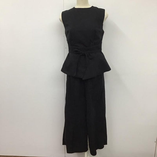 ミラオーウェン Mila Owen セットアップ セットアップ 09WF0182010 パンツ ノースリーブ 1 無地 黒 / ブラック /  レディース USED 古着 中古 10133312