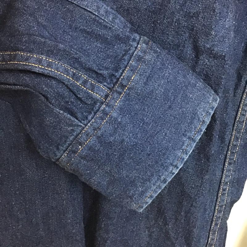 ラングラー Wrangler シャツ、ブラウス 長袖 長袖シャツ 無地シャツ カラーシャツ デニムシャツ 無地 インディゴ / インディゴ /  メンズ USED 古着 中古 10147019
