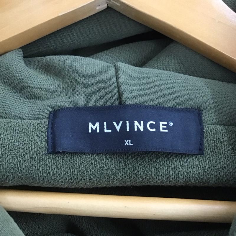 メルヴィンス MLVINCE パーカー 長袖 XL プリント X ロゴ、文字 カーキ / カーキ /  メンズ USED 古着 中古 10145766