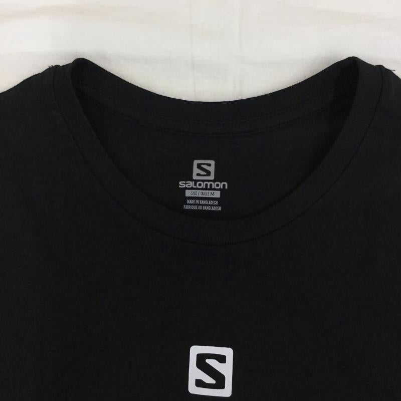 サロモン SALOMON Tシャツ 半袖 M ロゴ、文字 X プリント 黒 / ブラック /  メンズ USED 古着 中古 10135119