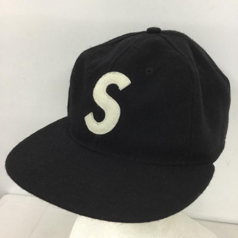 シュプリーム Supreme 帽子 キャップ WOOL S Logo 6Panel Cap EBBETS FIELD FLANNELS 7 1/2 ロゴ、文字 黒 / ブラック /  メンズ USED 古着 中古 10143930