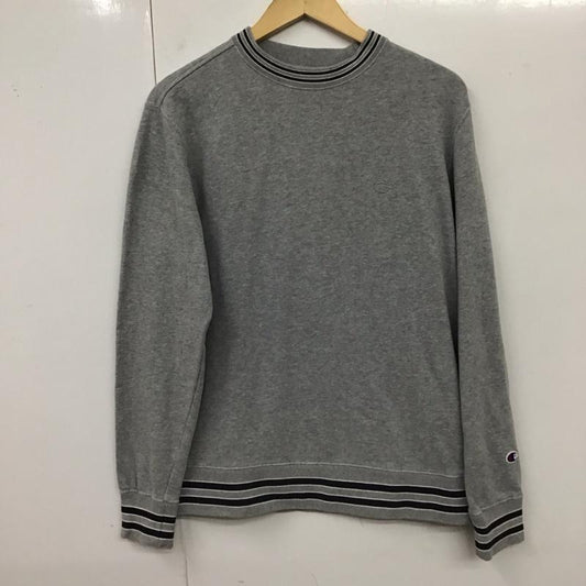 チャンピオン Champion トレーナー 長袖 L 無地 灰 / グレー /  メンズ USED 古着 中古 10120162