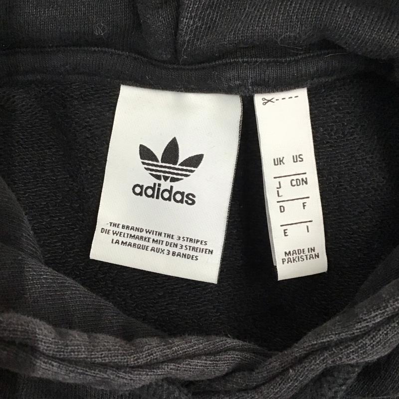 アディダス adidas パーカー 長袖 CW1240 トレフォイル フーディ L ロゴ、文字 黒 / ブラック /  メンズ USED 古着 中古 10121194