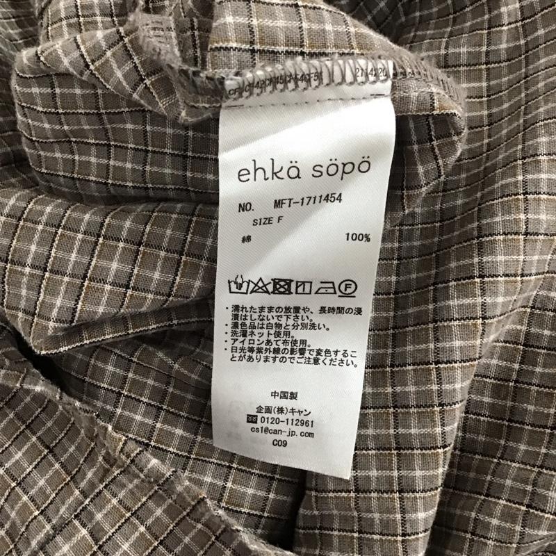 エヘカソポ ehka sopo シャツ、ブラウス 長袖 FREE チェック マルチカラー / マルチカラー /  レディース USED 古着 中古 10132834