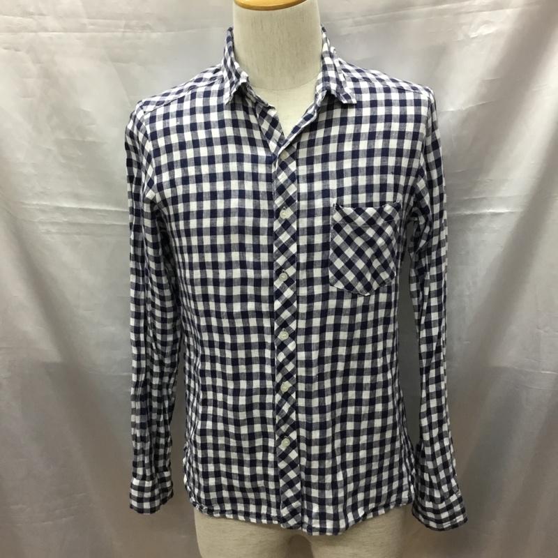 ベイフロー BAYFLOW シャツ、ブラウス 長袖 長袖シャツ カラーシャツ ポケットシャツ 長袖カットソー チェックシャツ 3 チェック 白 / ホワイト / X 青 / ブルー /  メンズ USED 古着 中古 10117718