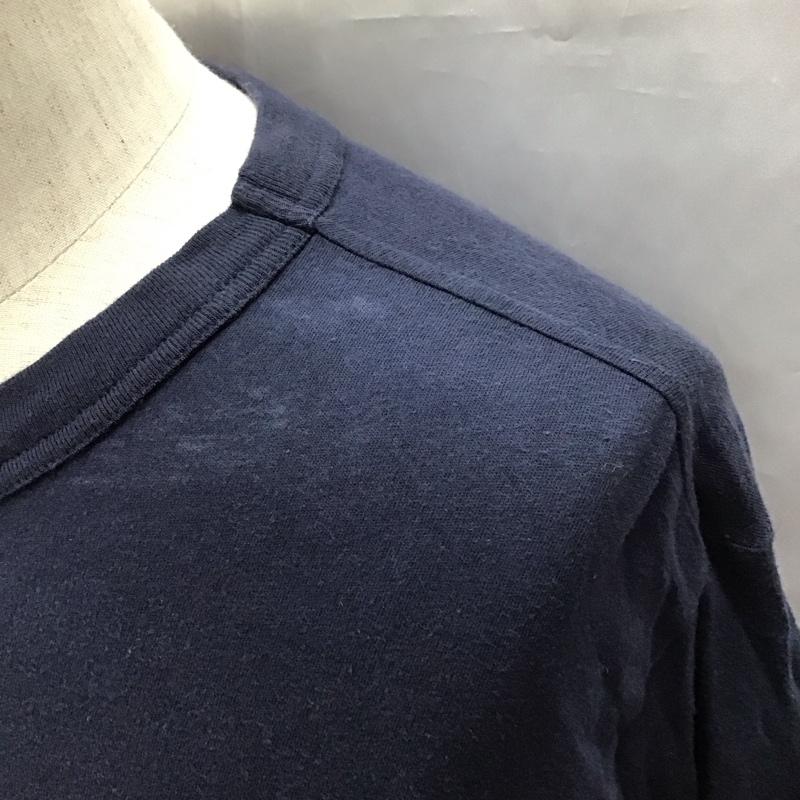 チャンピオン Champion Tシャツ 半袖 C3-P300 ショートスリーブTシャツ クルーネックカットソー XL ロゴ、文字 紺 / ネイビー /  メンズ USED 古着 中古 10116900