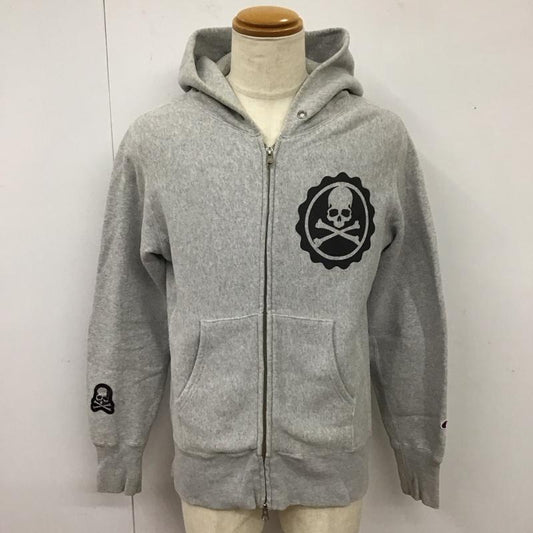 チャンピオン Champion パーカー 長袖 長袖パーカー フード付きパーカー プリントスウェット トレーナー M プリント 灰 / グレー /  メンズ USED 古着 中古 10114415