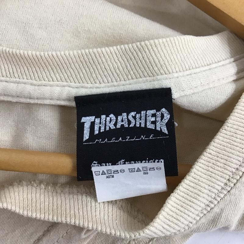 スラッシャー THRASHER Tシャツ 長袖 L ロゴ、文字 ベージュ / ベージュ /  メンズ USED 古着 中古 10130150