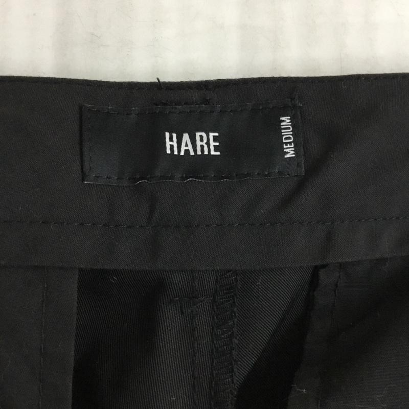 ハレ HARE パンツ スラックス スラックスパンツ ワイドパンツ カジュアルパンツ M 無地 黒 / ブラック /  メンズ USED 古着 中古 10120476