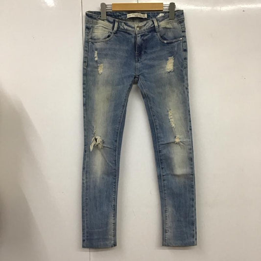 ザラ ZARA パンツ デニム、ジーンズ 4433 004 400 ストレッチ ダメージ加工 青 / ブルー /  レディース USED 古着 中古 10117734