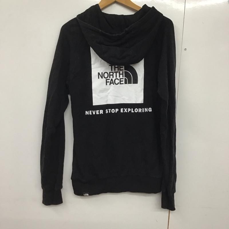 ザノースフェイス THE NORTH FACE パーカー 長袖 長袖パーカー プルオーバーパーカー スウェット S ロゴ、文字 黒 / ブラック /  メンズ USED 古着 中古 10140820