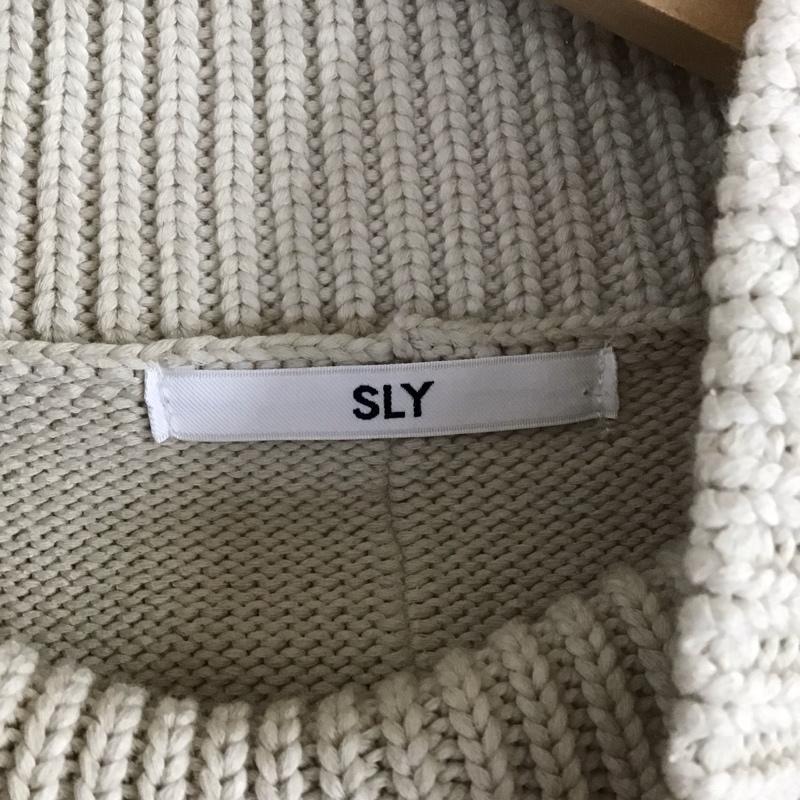 スライ SLY ニット、セーター 長袖 030EAZ70-8280 RANDOM KNIT TOPS FREE 無地 ベージュ / ベージュ /  レディース USED 古着 中古 10120168