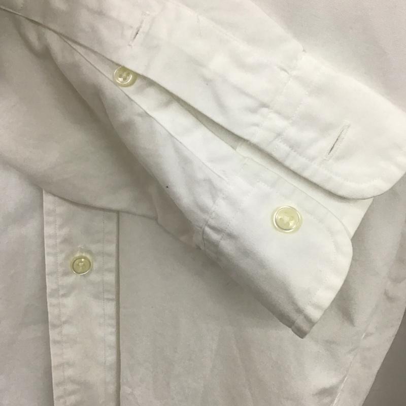 ラルフローレン RALPHLAUREN シャツ、ブラウス 長袖 長袖シャツ 無地シャツ カラーシャツ ボタンダウンシャツ M ロゴ、文字 白 / ホワイト /  メンズ USED 古着 中古 10132424