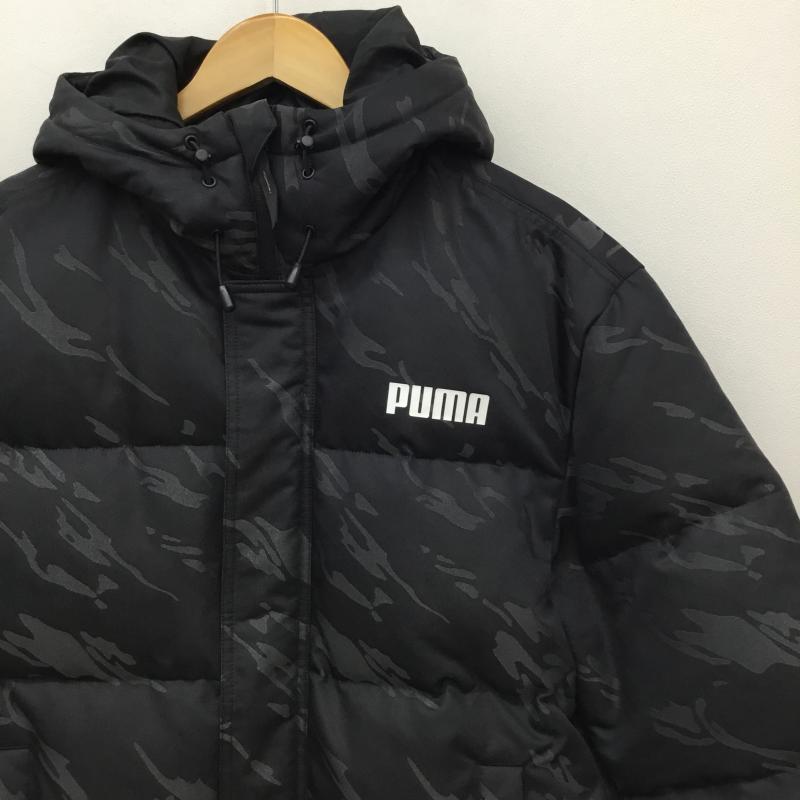 プーマ PUMA ジャケット、上着 ダウンジャケット S カモフラージュ柄・迷彩 黒 / ブラック /  メンズ USED 古着 中古 10139247