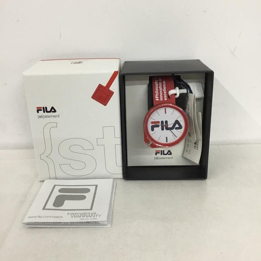 フィラ FILA 腕時計 アナログ（クォーツ式） 38-199-010 箱有 ロゴ、文字 赤 / レッド /  メンズ USED 古着 中古 10134959