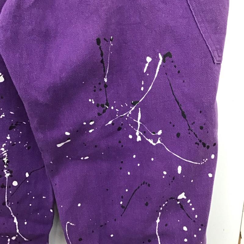 ナインティナインティ 9090 パンツ デニム、ジーンズ デニムパンツ ワイドパンツ カジュアルパンツ カラーパンツ XL プリント 紫 / パープル /  メンズ USED 古着 中古 10145988