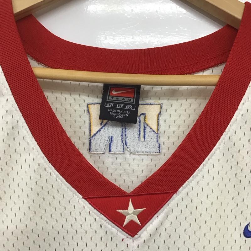 ナイキ NIKE タンクトップ タンクトップ タンクトップ ノースリーブカットソー Vネック スポーツウェア XXL ロゴ、文字 白 / ホワイト /  メンズ USED 古着 中古 10142609