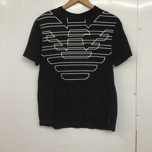 エンポリオアルマーニ EMPORIO ARMANI Tシャツ 半袖 半袖カットソー プリントTシャツ クルーネックカットソー L プリント 黒 / ブラック /  メンズ USED 古着 中古 10148250