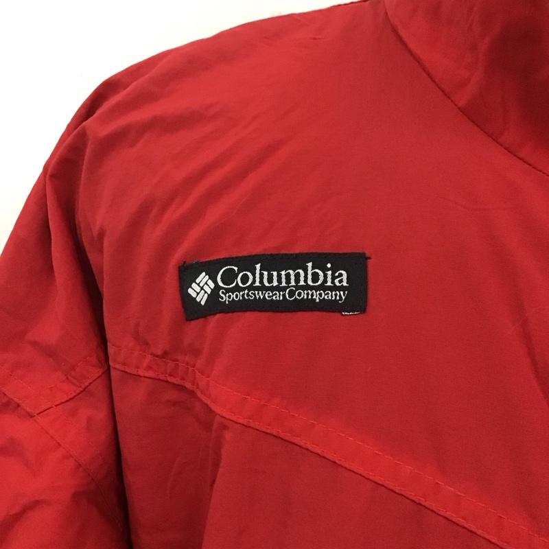 コロンビア Columbia ジャケット、上着 ジャンパー、ブルゾン ジップアップジャケット ジャンパー ジャケット カジュアルジャケット アウター XL ロゴ、文字 赤 / レッド /  メンズ USED 古着 中古 10113788