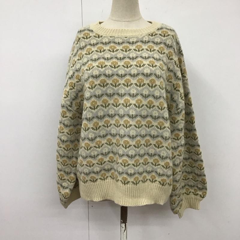 エヘカソポ ehka sopo ニット、セーター 長袖 1607719 クルーネック ジャガード FREE 花柄 マルチカラー / マルチカラー /  レディース USED 古着 中古 10121875