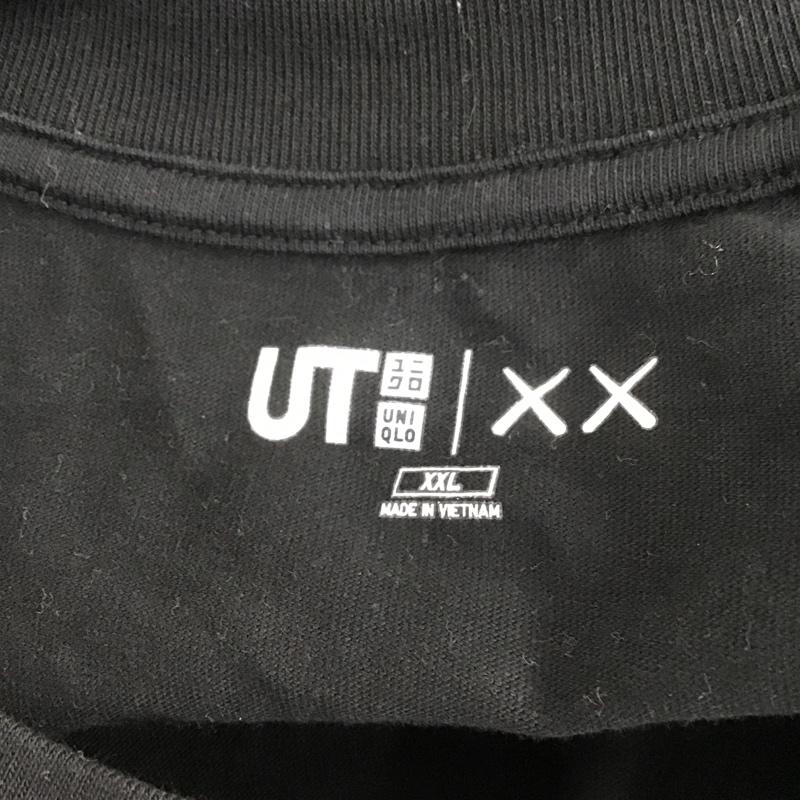 ユニクロ UNIQLO Tシャツ 半袖 341-497775 XXL プリント 黒 / ブラック /  メンズ USED 古着 中古 10105986