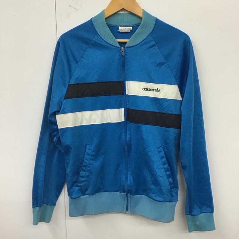アディダス adidas ジャケット、上着 ジャケット、ブレザー ジップアップジャケット ジャンパー ジャケット 古着 アウター M ロゴ、文字 青 / ブルー /  メンズ USED 古着 中古 10121462