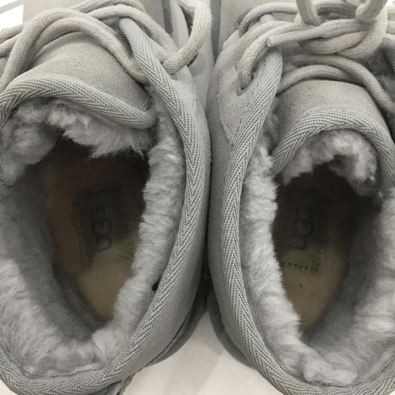 アグ UGG ブーツ ショートブーツ 1128215 Neumel Chopd レースアップ 24cm 箱有 24.0cm ロゴ、文字 灰 / グレー /  レディース USED 古着 中古 10145143