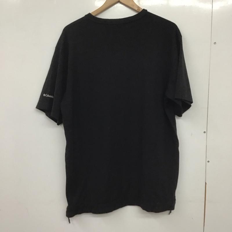 コロンビア Columbia Tシャツ 半袖 120 pm1936 半袖カットソー クルーネック サイドジップ XL 無地 黒 / ブラック /  メンズ USED 古着 中古 10138885