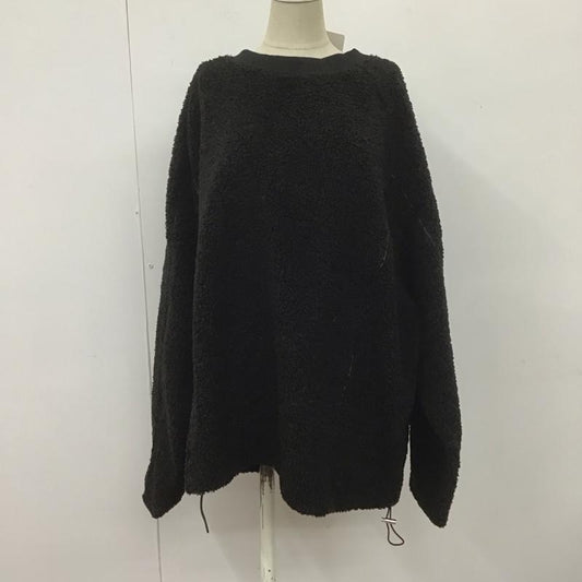 ジーナシス JEANASIS カットソー 長袖 JS063884SB ボアパイピング BIGプルオーバー タグ付き FREE 無地 黒 / ブラック /  レディース USED 古着 中古 10106999