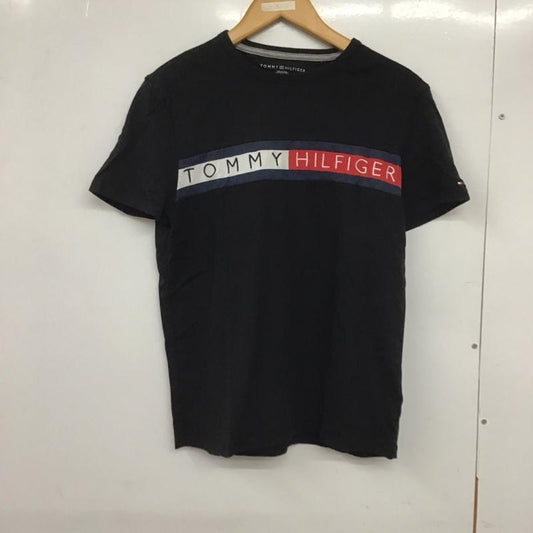 トミーヒルフィガー TOMMY HILFIGER Tシャツ 半袖 半袖カットソー プリントTシャツ クルーネックカットソー S ロゴ、文字 黒 / ブラック /  レディース USED 古着 中古 10133030