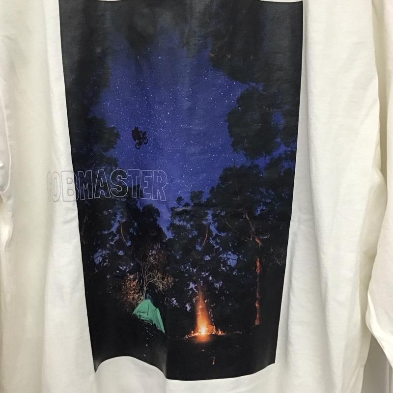 コブマスター COBMASTER Tシャツ 長袖 長袖カットソー プリントカットソー クルーネック 40 プリント 白 / ホワイト /  メンズ USED 古着 中古 10142886