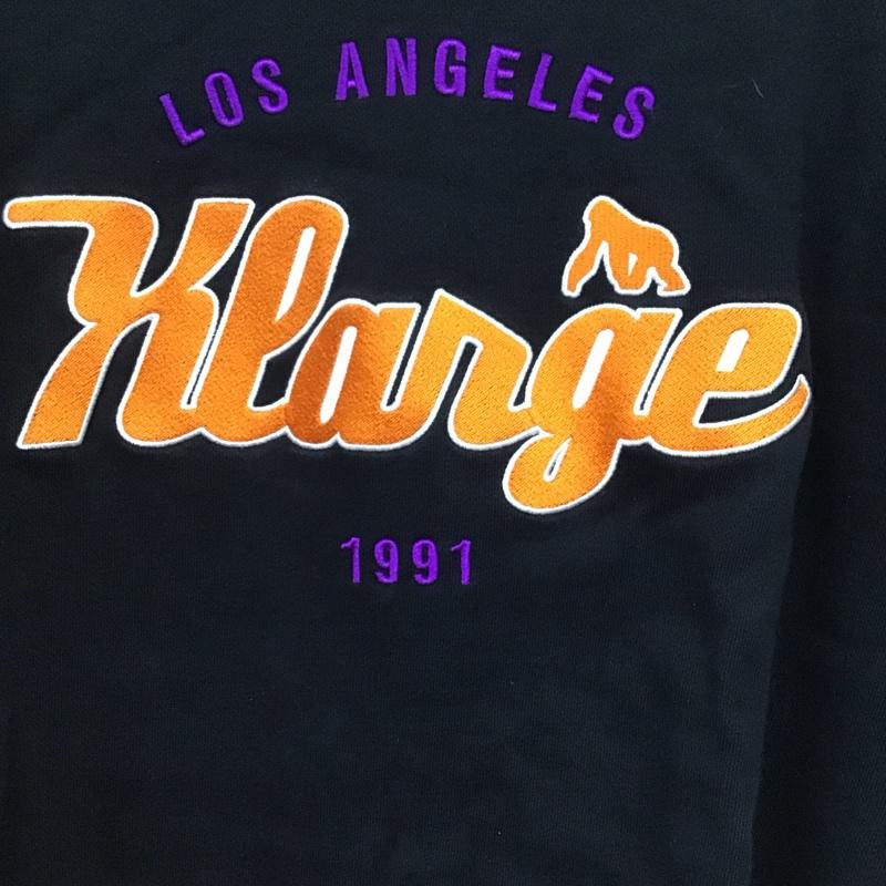 エクストララージ XLARGE トレーナー 長袖 長袖トレーナー スウェット クルーネック プルオーバー L ロゴ、文字 黒 / ブラック /  メンズ USED 古着 中古 10141514