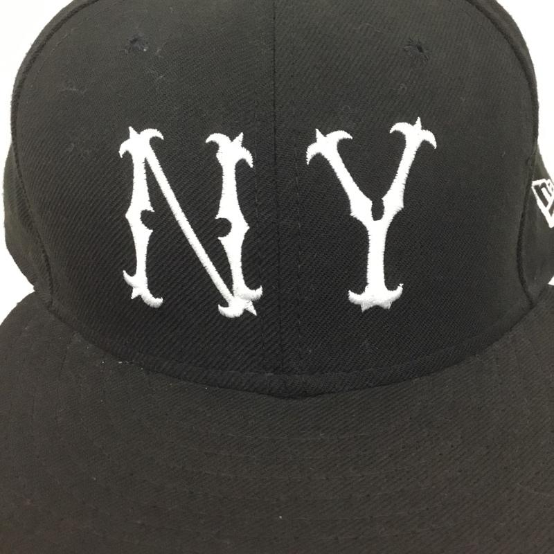 ニューエラ NEW ERA 帽子 キャップ 59FIFTY NY 63.5cm ロゴ、文字 黒 / ブラック /  メンズ USED 古着 中古 10124283