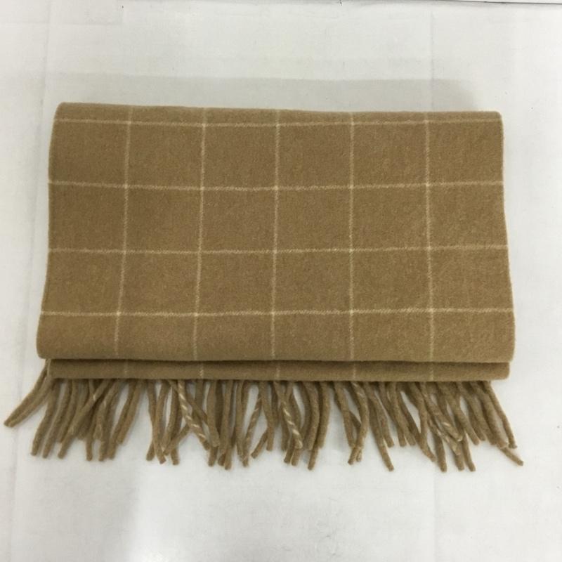 バーバリーズ BURBERRYS マフラー マフラー フリンジ チェック 90s 90年代 ロゴ、文字 ベージュ / ベージュ /  メンズ USED 古着 中古 10143277