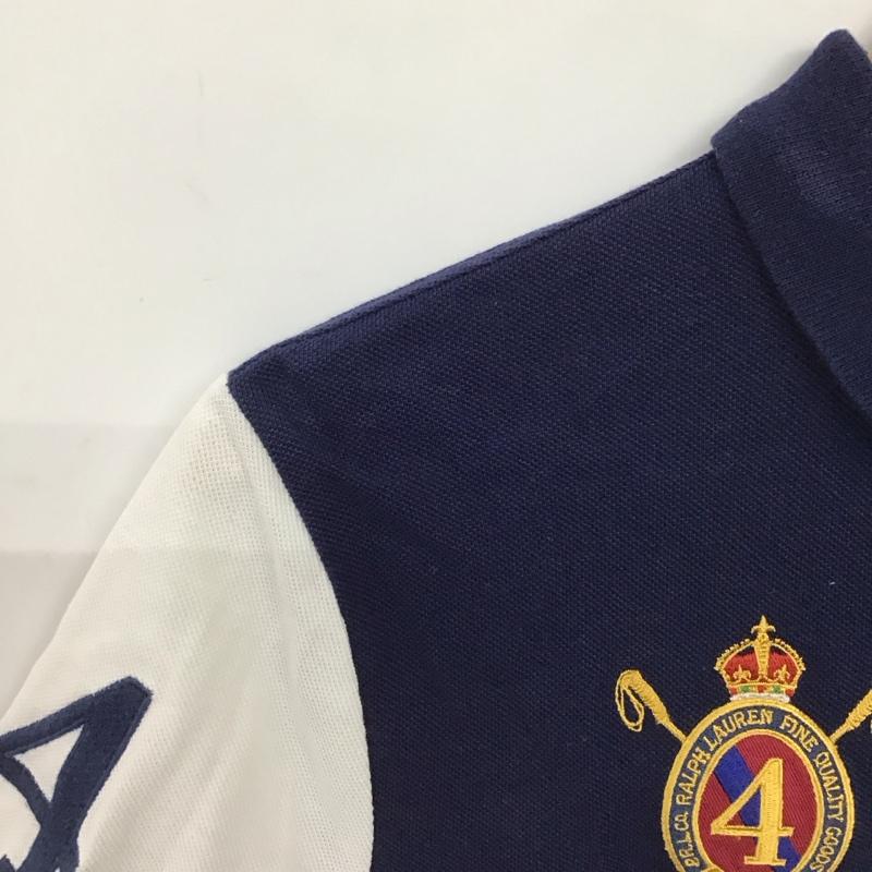 ポロラルフローレン POLO RALPH LAUREN ポロシャツ 半袖 半袖ポロシャツ カラーシャツ 半袖カットソー XS ロゴ、文字 白 / ホワイト / X 紺 / ネイビー /  メンズ USED 古着 中古 10150886