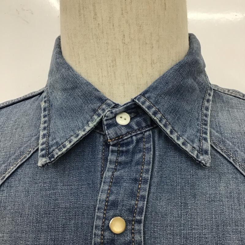 リプレイ REPLAY シャツ、ブラウス 長袖 長袖シャツ カラーシャツ ポケットシャツ デニムシャツ M 無地 インディゴ / インディゴ /  メンズ USED 古着 中古 10111745