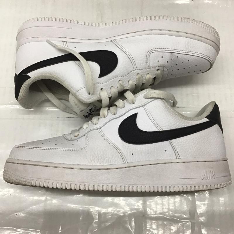 ナイキ NIKE スニーカー スニーカー CT2302 100 AIR FORCE 1 07 エアフォース 26cm 箱有 26.0cm ロゴ、文字 白 / ホワイト / X 黒 / ブラック /  メンズ USED 古着 中古 10111761