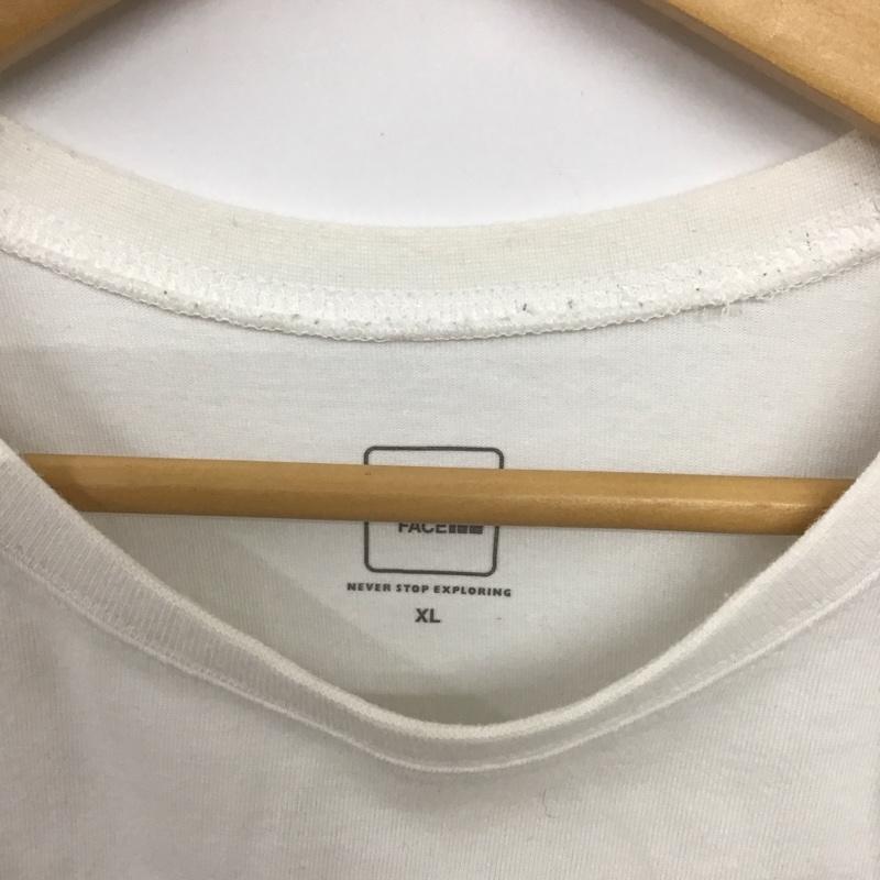 ザノースフェイス THE NORTH FACE Tシャツ 半袖 NT31713 半袖カットソー クルーネックカットソー XL ボーダー柄 白 / ホワイト / X 黒 / ブラック /  メンズ USED 古着 中古 10135930