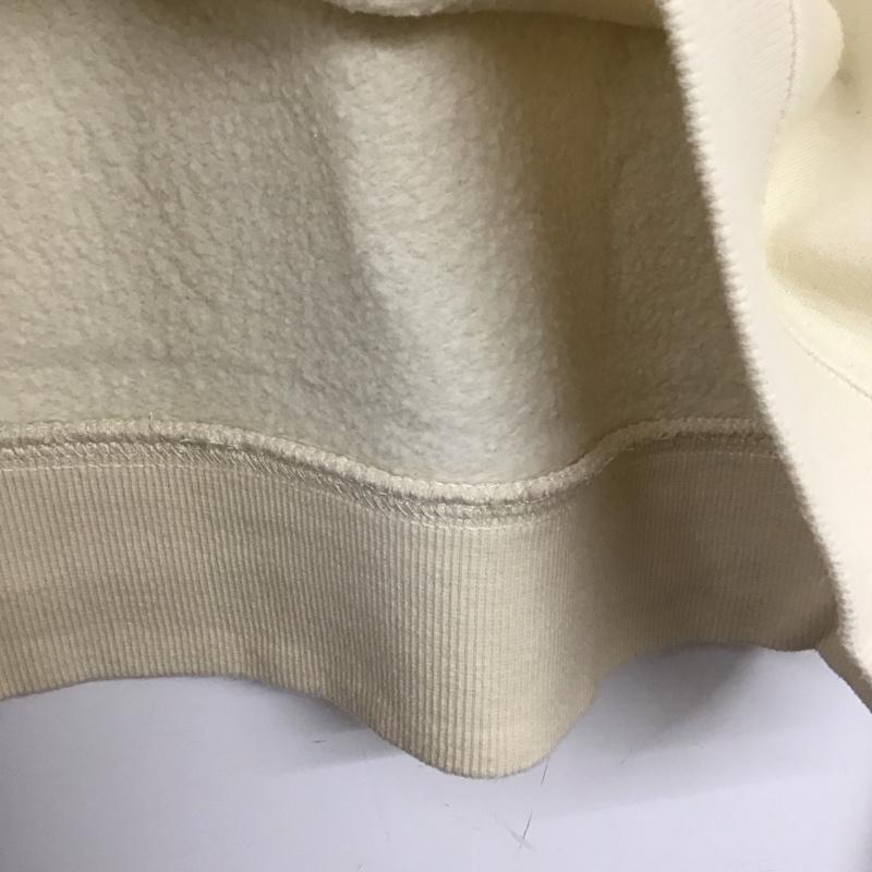 ザラ ZARA トレーナー 長袖 スウェット 裏起毛 L 無地 アイボリー / アイボリー /  レディース USED 古着 中古 10138682