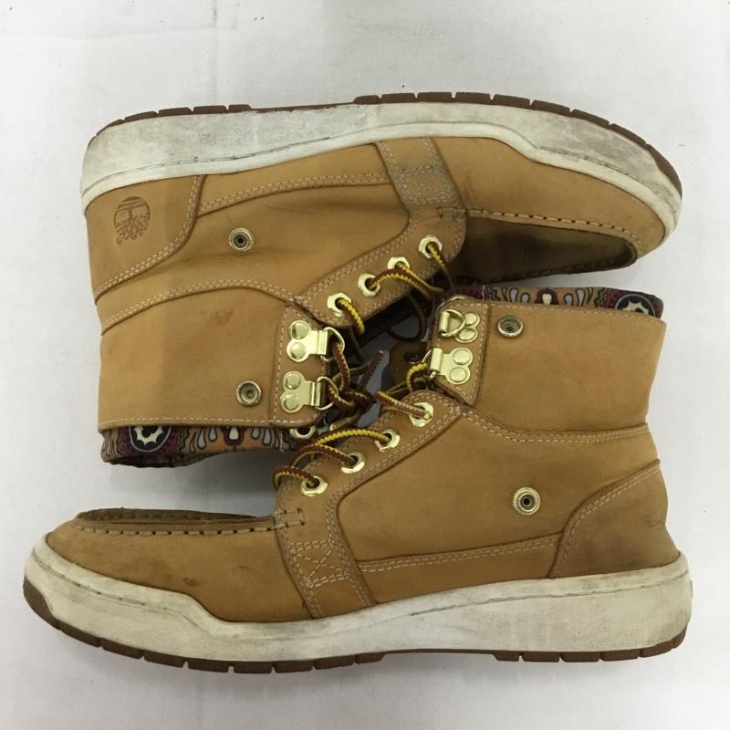 ティンバーランド Timberland ブーツ ショートブーツ 6638A 2498 26.5cm レザー 26.5cm ワンポイント キャメル / キャメル /  メンズ USED 古着 中古 10150222