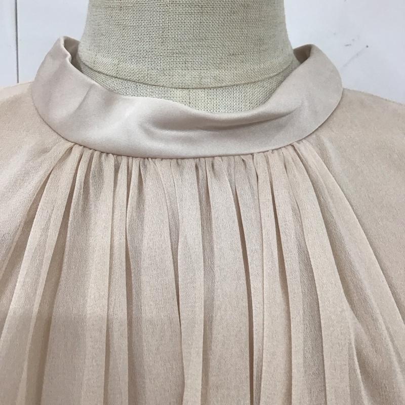 レイビームス Ray BEAMS ワンピース ひざ丈スカート 619A-3485 ノースリーブ シフォン リボン 無地 桃 / ピンク /  レディース USED 古着 中古 10113862