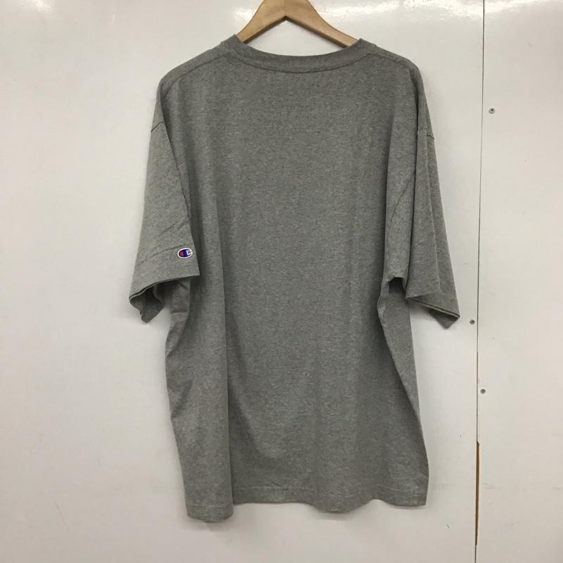 チャンピオン Champion Tシャツ 半袖 c3-v331 ショートスリーブティーシャツアクションスタイル 半袖カットソー XL ロゴ、文字 灰 / グレー /  メンズ USED 古着 中古 10132717