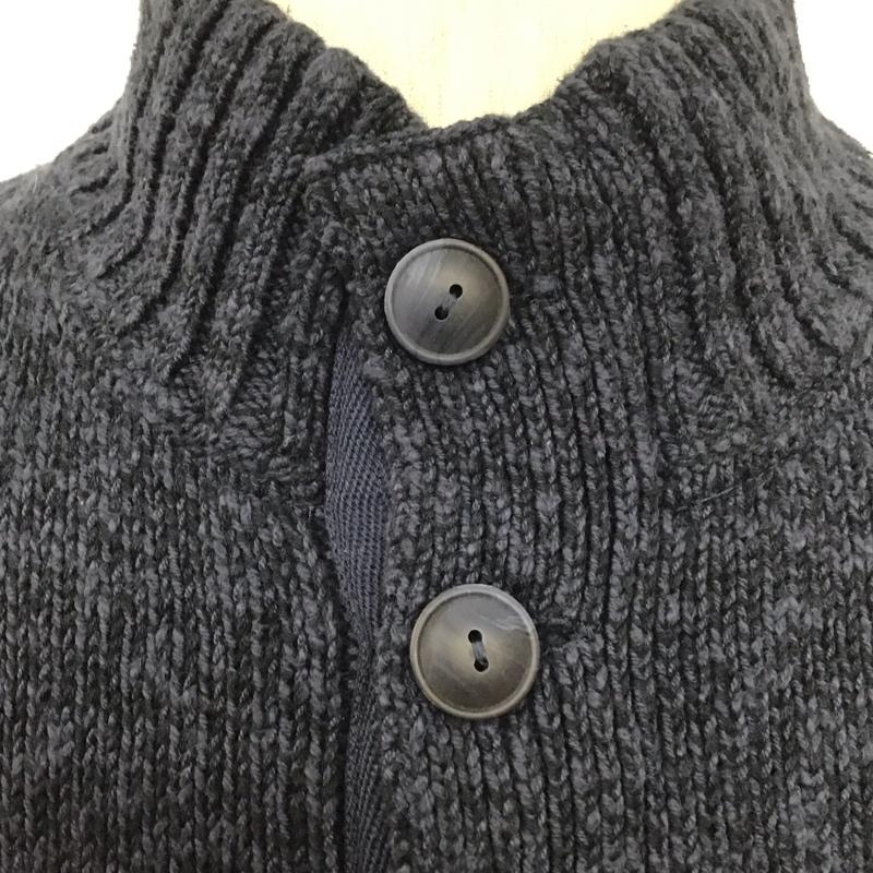 エルエルビーン L.L.Bean ニット、セーター 長袖 長袖ニット 長袖カットソー リブニット セーター ヘンリーネック S 無地 紺 / ネイビー /  メンズ USED 古着 中古 10111130